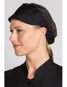 gorro de cocina con rejilla negro dyneke