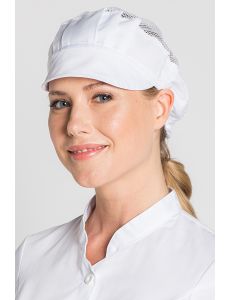 gorro de cocina con rejilla blanco dyneke