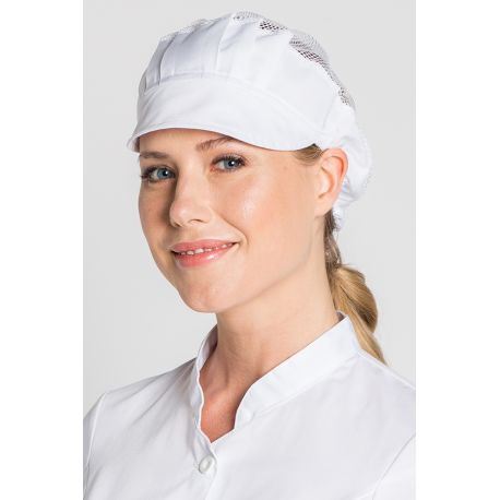 gorro de cocina con rejilla blanco dyneke