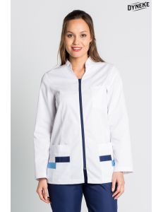 Chaqueta para sanidad, farmacia, comercio y estética azul Dyneke