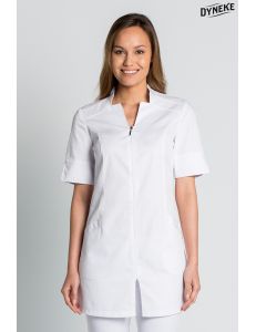 Chaqueta sanitaria tipo levita blanca manga 3/4 Dyneke