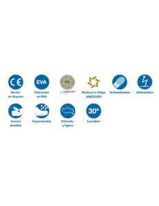 zueco transpirable blanco para comercio, sanidad y spa