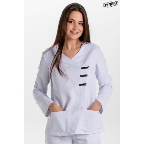 Chaqueta mcfb m/l blanca con presillas