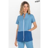 Chaqueta m/c bicolor azul
