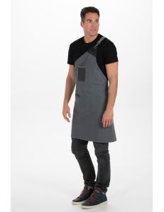 Delantal pico unisex gris
