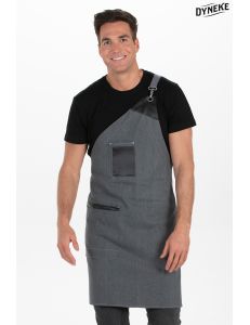 Delantal pico unisex gris