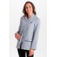 Chaqueta gris cruzada pico m/l