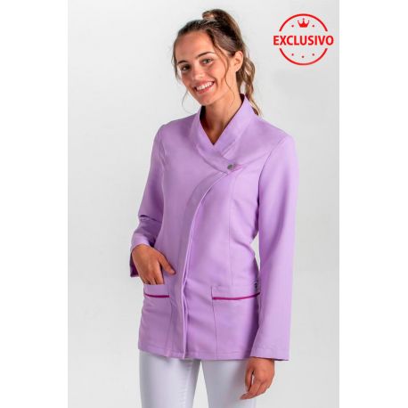 Chaqueta lila cruzada pico m/l