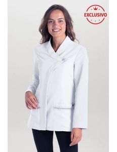 Chaqueta blanca cruzada pico m/l