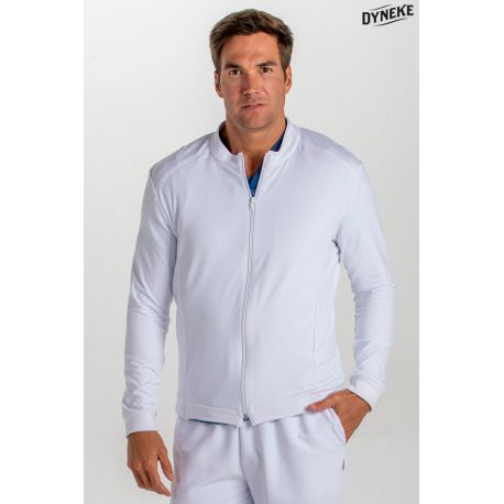 Chaqueta blanca punto cremallera