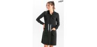 Vestido camisero c/lazo ajustable negro