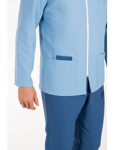 Chaqueta m/l cbro bicolor azul