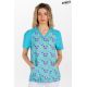 Pijama sanitario azul estampado corazones