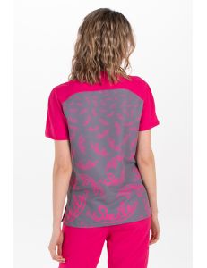 Blusón unisex fucsia estampado smile Dyneke