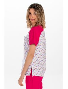 Pijama sanitario estampado arcoiris