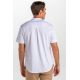 Camisa unisex blanca botón madera