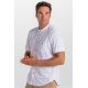 Camisa unisex blanca botón madera