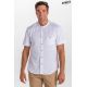 Camisa unisex blanca botón madera