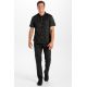 Camisa unisex negra botón madera