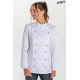 Chaqueta cocinera rejilla blanca