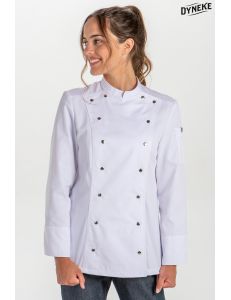 Chaqueta cocinera rejilla blanca