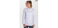 Chaqueta cocinera rejilla blanca