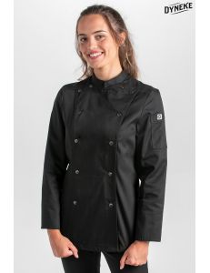 Chaqueta cocinera rejilla negra