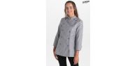 Chaqueta cocinera rejilla gris