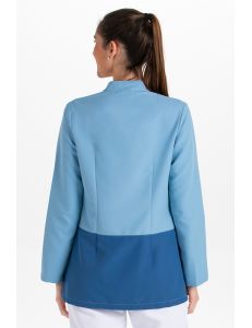 Chaqueta m/l mujer bicolor azul