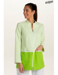 Chaqueta m/l mujer bicolor verde