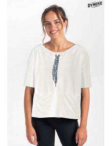 Camiseta punto blanca lazo cebra