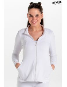 Chaqueta blanca punto cremallera