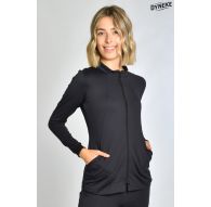 Chaqueta negra punto cremallera