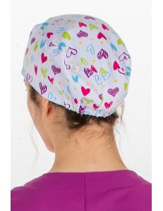 Gorro Sanidad unisex estampado corazones