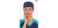 Gorro Sanidad unisex estampado mandala azul