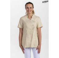 Chaqueta mujer asia beig m/c pespuntes