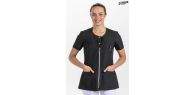 Chaqueta mujer m/c negra canesu corchete