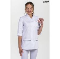 Chaqueta blanca cruzada pico m/c