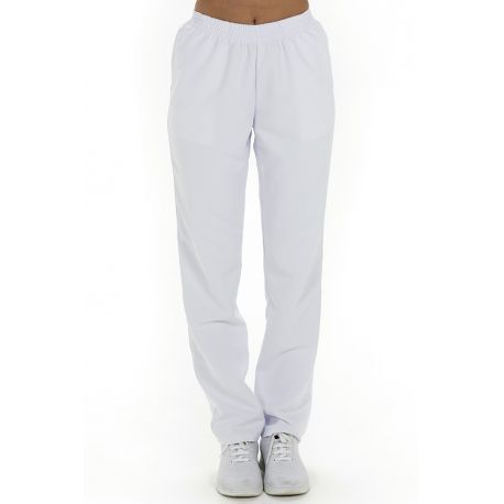 pantalon migrofibra blanco unisex con bolsillos dyneke