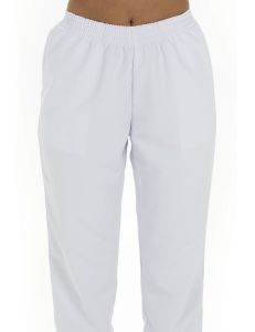 pantalon migrofibra blanco unisex con bolsillos dyneke