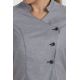 Chaqueta mujer asia gris m/c pespuntes