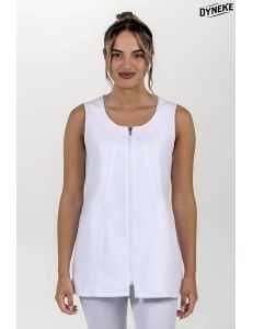 Casaca curvas microfibra blanca