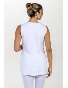 Casaca curvas microfibra blanca