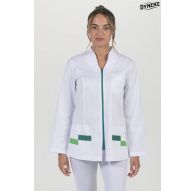 Chaqueta para sanidad, farmacia, comercio y estética en verde Dyneke