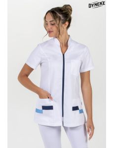 Chaqueta para sanidad, farmacia, comercio y estética azul Dyneke