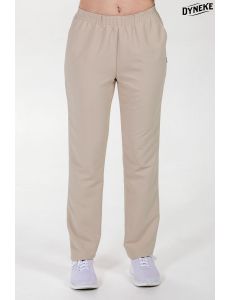 Pantalón microfibra elástica beige