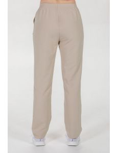 Pantalón microfibra elástica beige