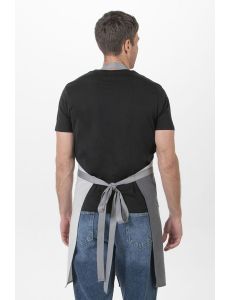 Delantal peto gris asimetrico