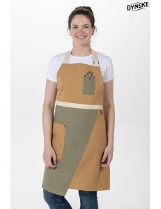 Delantal peto ocre asimetrico