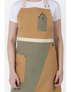 Delantal peto ocre asimetrico